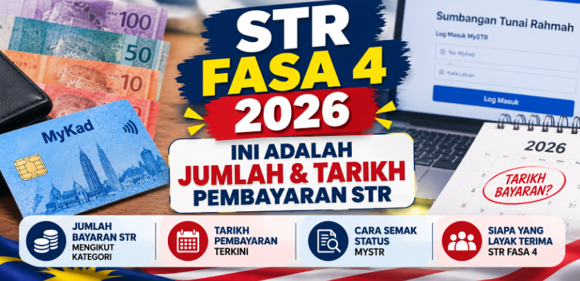 STR Fasa 4 2026 : Ini Adalah Jumlah & Tarikh Pembayaran STR